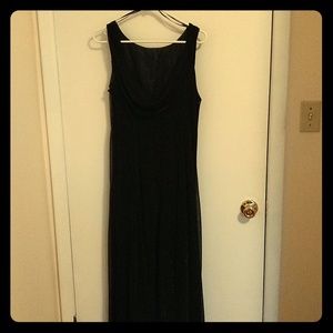 Jessica McClintock full length black prom dress